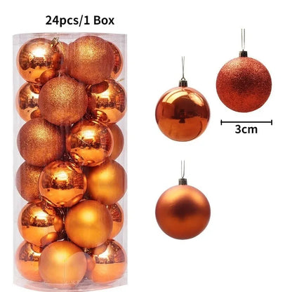 Classic 3CM Christmas Ball Set (36 pcs)