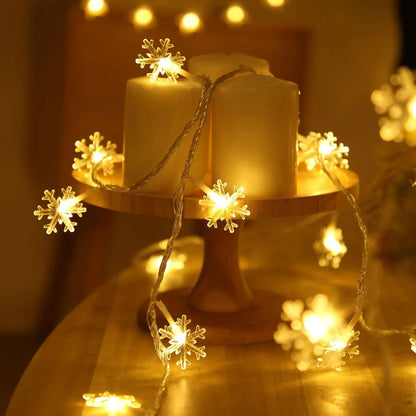 Twinkle Santa & Snowman LED Garland