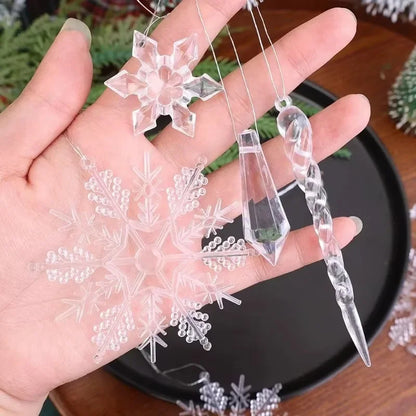 Crystal Snowflake Pendant Set