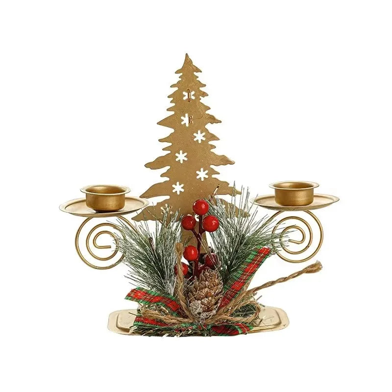 Golden Noel Candle Holder