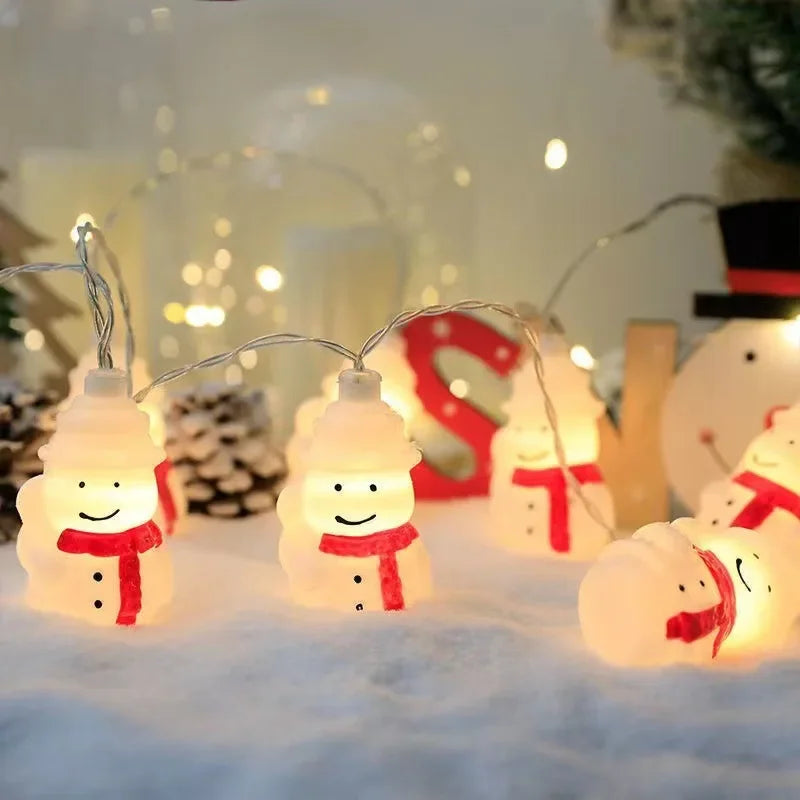 Twinkle Santa & Snowman LED Garland