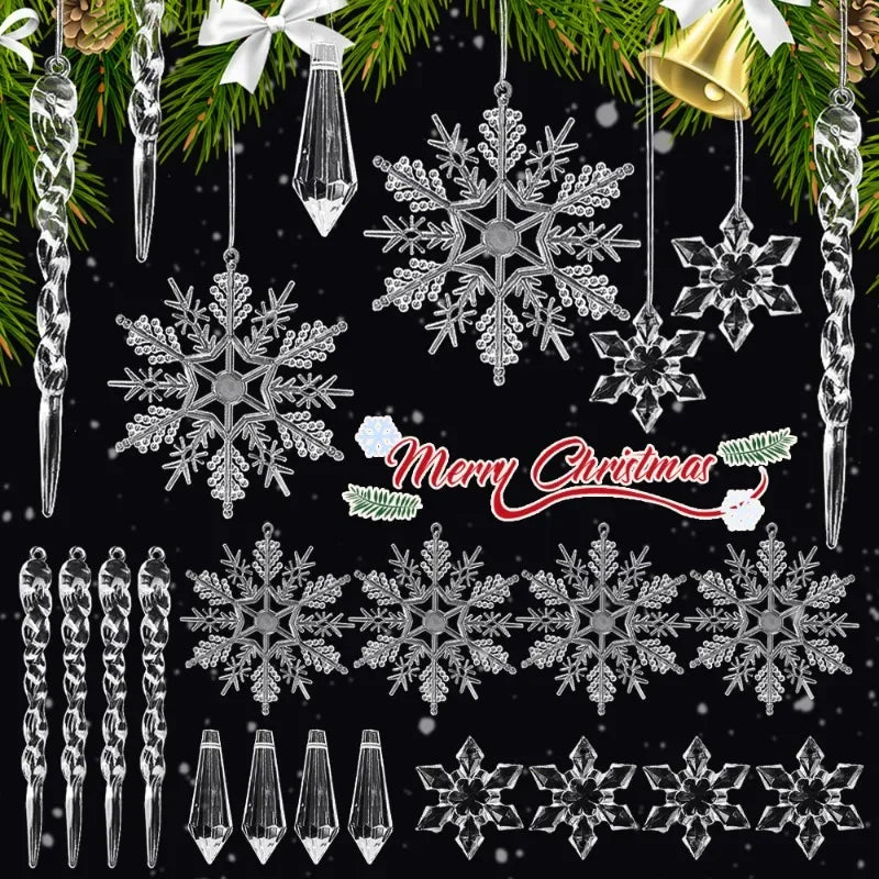 Crystal Snowflake Pendant Set