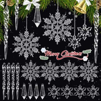 Crystal Snowflake Pendant Set