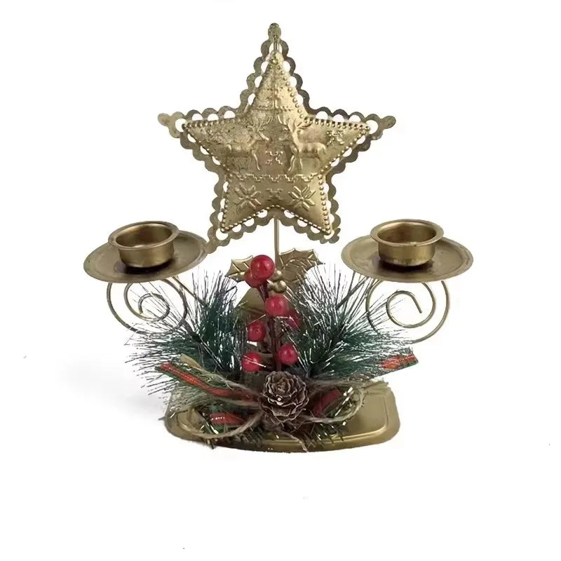 Golden Noel Candle Holder